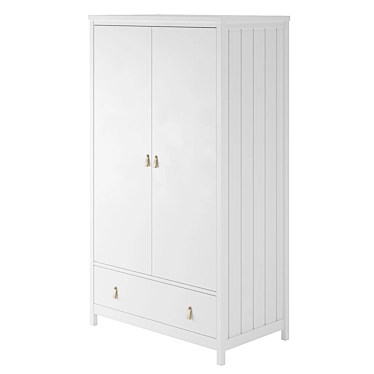 Wood by Ellipsefurniture Wardrobe White 3D model image 1 