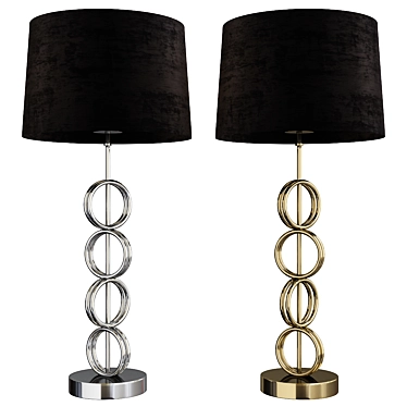 Sleek Polished Nickel Table Lamp 3D model image 1 