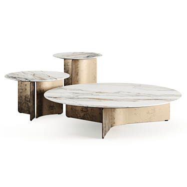 Luxury Marble Coffee Table Collection 3D model image 1 