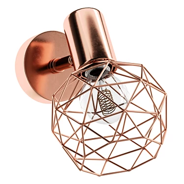 Geometric Copper Wall Sconces 3D model image 1 