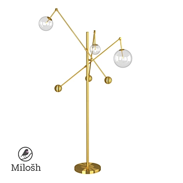 Milosh Tendence Floor Lamp 3D model image 1 