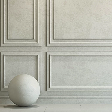 Repose Gray Decorative Plaster Molding 3D model image 1 