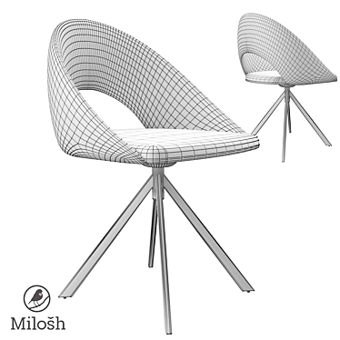 Swivel Mechanism Chair MILOSH TENDENCE 3D model image 1 