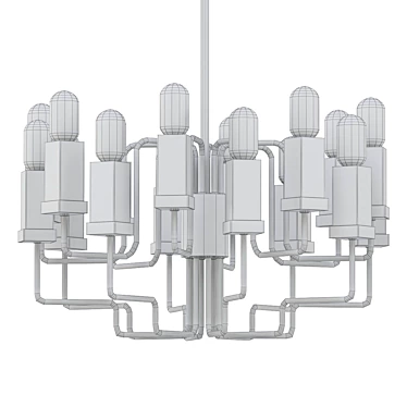 Industrial Wired Geek Chandelier 3D model image 1 