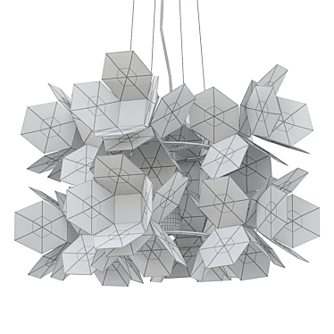 Postmodern Ceiling Chandelier Hydrangea 3D model image 1 