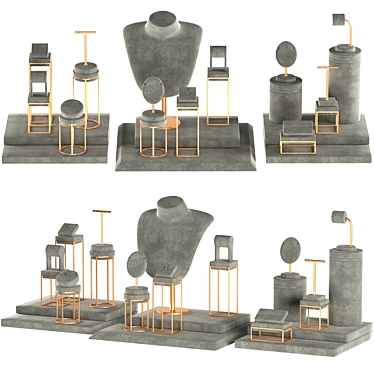 Title: Mannequin Jewelry Display Set 3D model image 1 