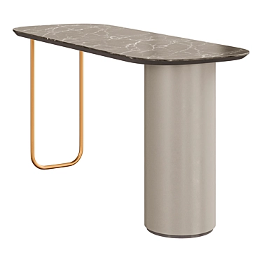 Stylish Metal Console Stand 3D model image 1 