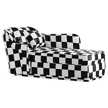 Luxurious Charla Chaise Sofa 3D model image 1 