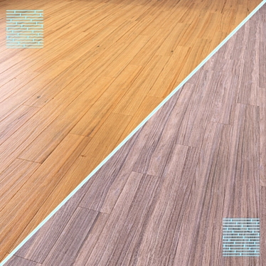 Wood Floor 3D Model Kit 3D model image 1 