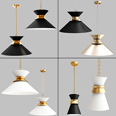 Elegant ALBORG Pendant Lamp Collection 3D model image 1 