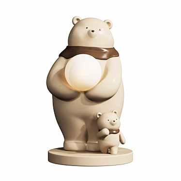 Bear Sculpture Floor Lamp Deco 3D model image 1 