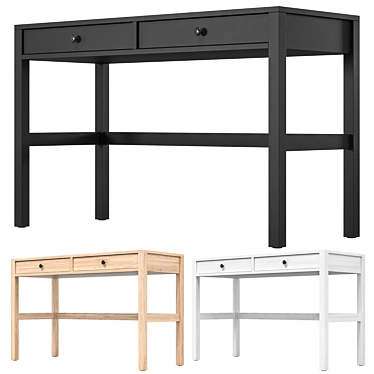 IKEA HEMNES Writing Desk, 2 Drawers 3D model image 1 