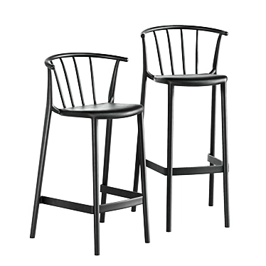 Resol Designer Modern 3D Stool 3D model image 1 