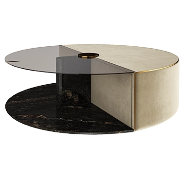 Modern Glass Coffee Table Eclipse 3D model image 1 