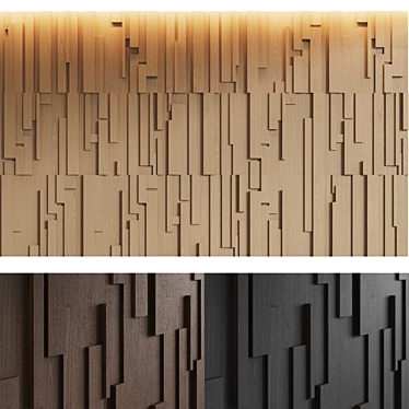 Modular Decorative Wall Panel by Emmemobili 3D model image 1 