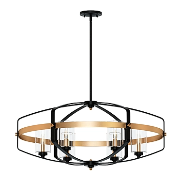 Elegant Kirkland 6-Light Chandelier 3D model image 1 