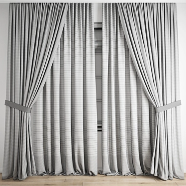 Polygonal Curtain Model Set 3D model image 1 