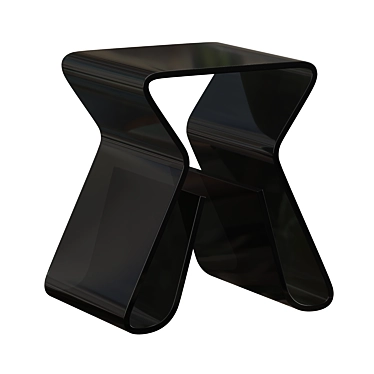 Sleek Acrylic Modern Side Table 3D model image 1 