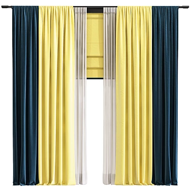 "Refurbished Curtain Design 3D model image 1 