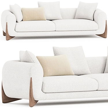 Modern Comfort: PORADA Softbay Sofa 3D model image 1 