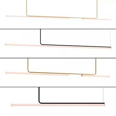 Elegant Ambrosia Ceiling Lamps 3D model image 1 