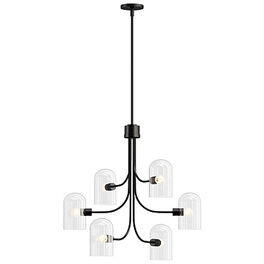  Kalco Cupola Matte Black Chandelier 3D model image 1 