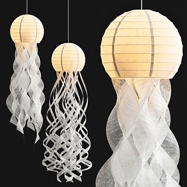 Oceanic Glow Jellyfish Lanterns 3D model image 1 