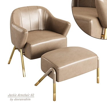 Rossato Inspired Jackie Armchair 02 3D model image 1 