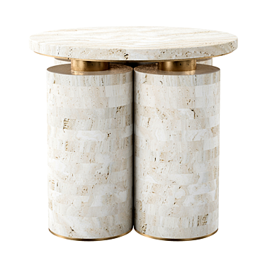  Trilith Brass Side Tables - Ø43cm 3D model image 1 