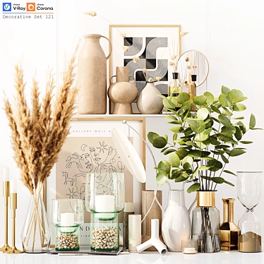 Premium 3D Decor Set 121 3D model image 1 