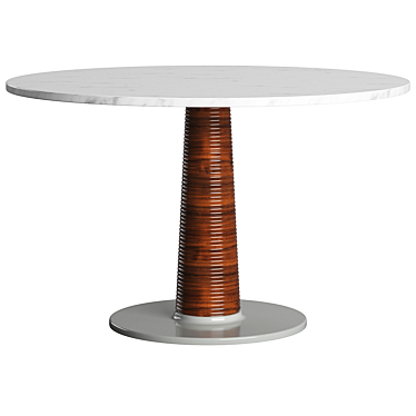 Sunset Marble Wood Lounge Table 3D model image 1 