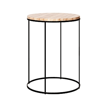 Nkuku Mango Round Side Table 3D model image 1 