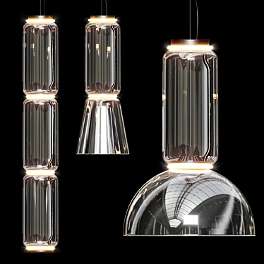 Elegant Noctambule Suspension Light 3D model image 1 