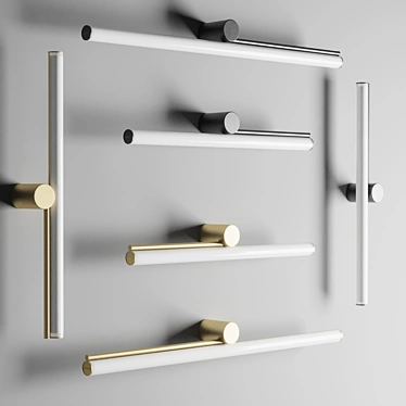 Contemporary Metal Wall Lamps 3D model image 1 