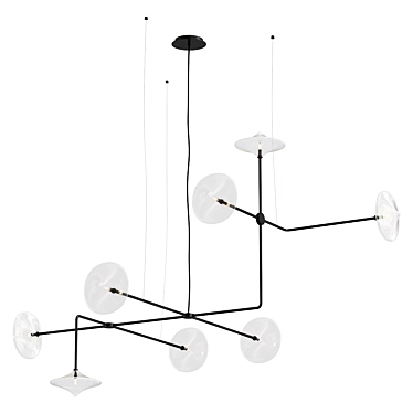 Ethereal Essenza Chandelier Sculpted Brilliance 3D model image 1 