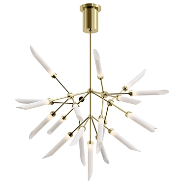 Elegant Spur Chandelier Fixture 3D model image 1 