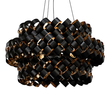 Modern Metal Ring Pendant Light 3D model image 1 