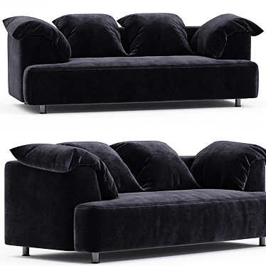 Stylish and Versatile 2-Seater Sofa 3D model image 1 