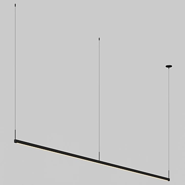 Sleek Linear LED Pendant Accent 3D model image 1 