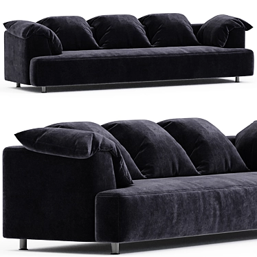 Sleek Absolu Edra 3-Seater Sofa 3D model image 1 