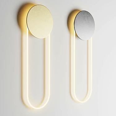 Sleek Wall Light Fixture 3D model image 1 