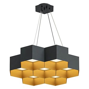 Modern Honeycomb Chandelier Model 3D model image 1 