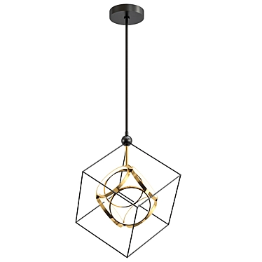 Elegant Monza Chandelier in Silver 3D model image 1 