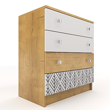 Scandi Style Drawer Unit 3D model image 1 