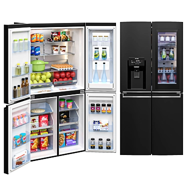 LG Refrigerator 3D Model FBX 3D model image 1 