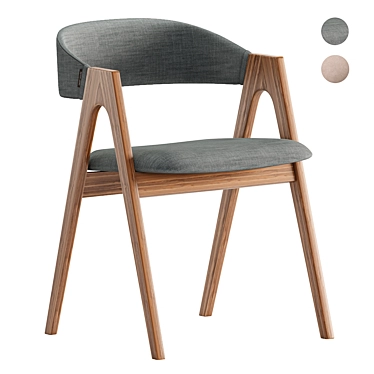 Modern Dublin Chair in Oak 3D model image 1 