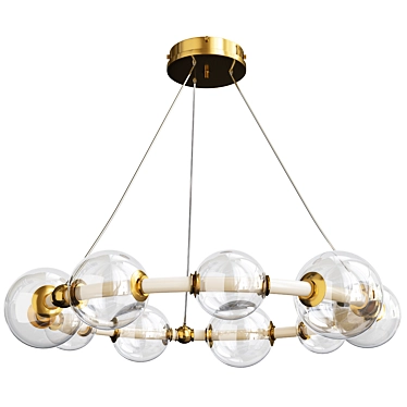 Modern Swarovski Crystal Pendant Light 3D model image 1 