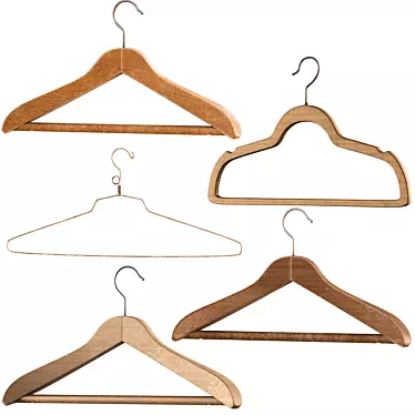 Hanger set for clothes PBR_low poly 4k