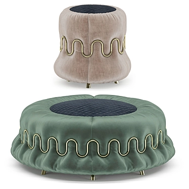 UFO Pouf Set, Premium Design 3D model image 1 