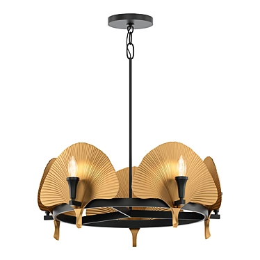 Museum Bronze Gold Chandelier 3D model image 1 
